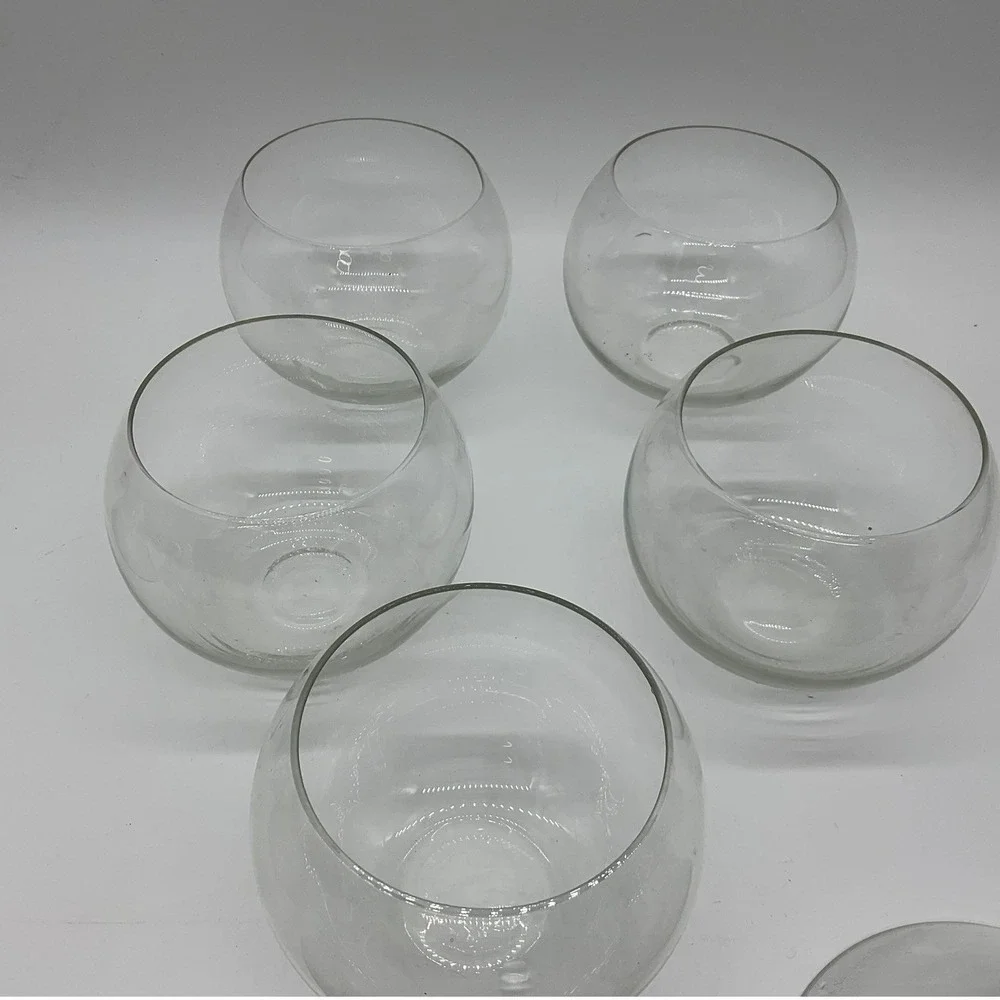 Martini Chiller Bowls Set of 5 Clear Glass 2-Piece Shrimp Cocktail Party